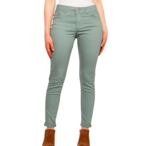 LANE BRYANT Green Denim Pants Ladies Casual Trousers Comfort Stretch Urban Style